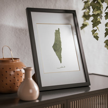 Green Map of Palestine, Framed