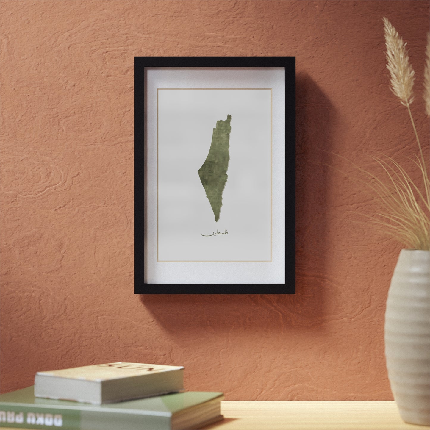 Green Map of Palestine, Framed